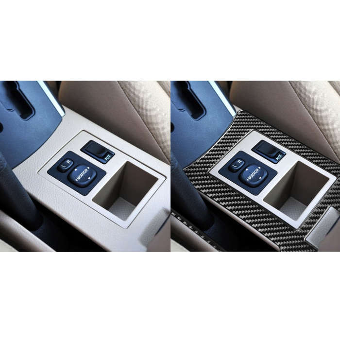 Carbon Fiber Car Handbrake Panel Decorative Sticker for Toyota Old RAV4 2006-2013,Left Drive