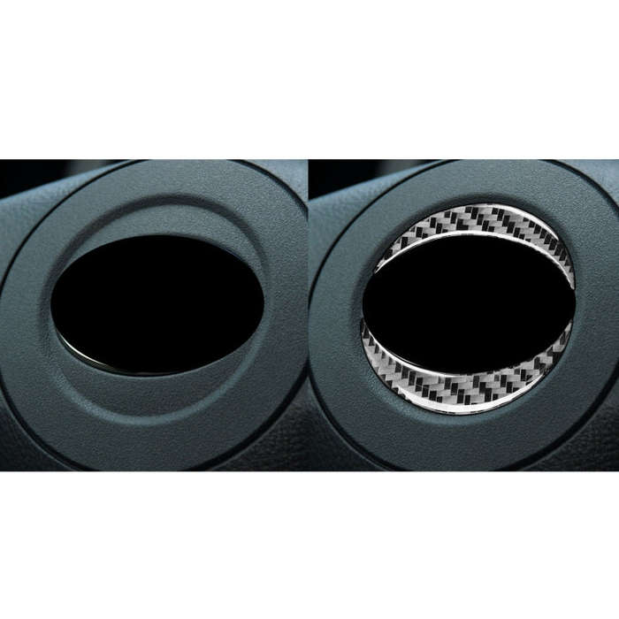 Carbon Fiber Car Steering Wheel Label Decorative Sticker for Toyota Old RAV4 2006-2013,Left and R...