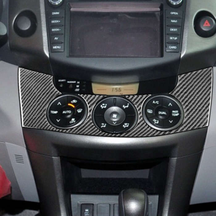 Carbon Fiber Car Central Control Switch Panel Decorative Sticker for Toyota Old RAV4 2006-2013,Le...