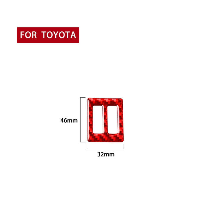 Carbon Fiber Car Central Air Outlet Switch Decorative Sticker for Toyota Corolla 2014-2018,Left a...