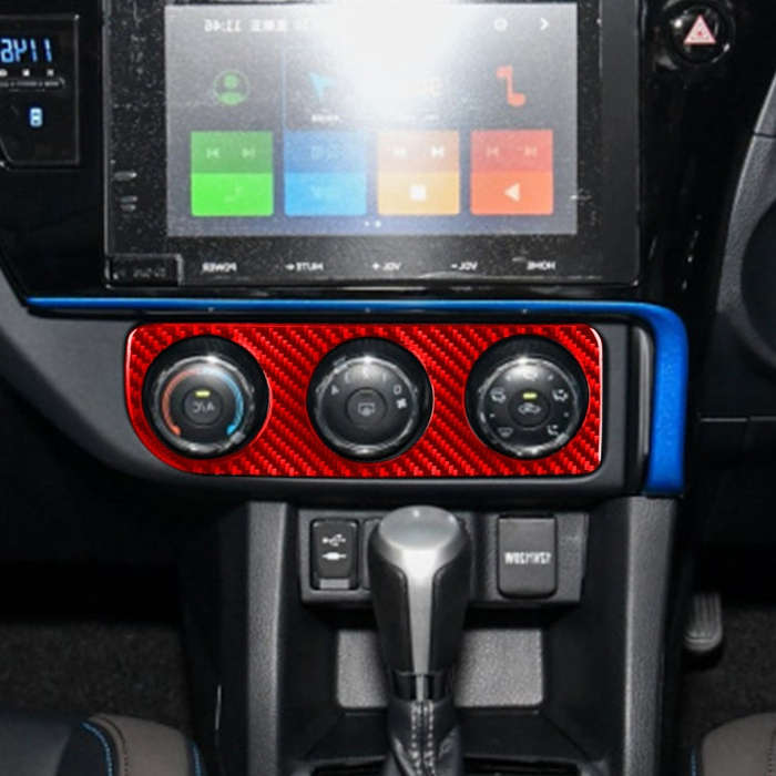 Carbon Fiber Car Air Conditioner Switch Panel B Decorative Sticker for Toyota Corolla 2014-2018,R...