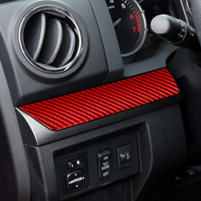 3 PCS / Set Carbon Fiber Car Center Console Strip Decorative Sticker for Toyota Tundra 2014-2018,...
