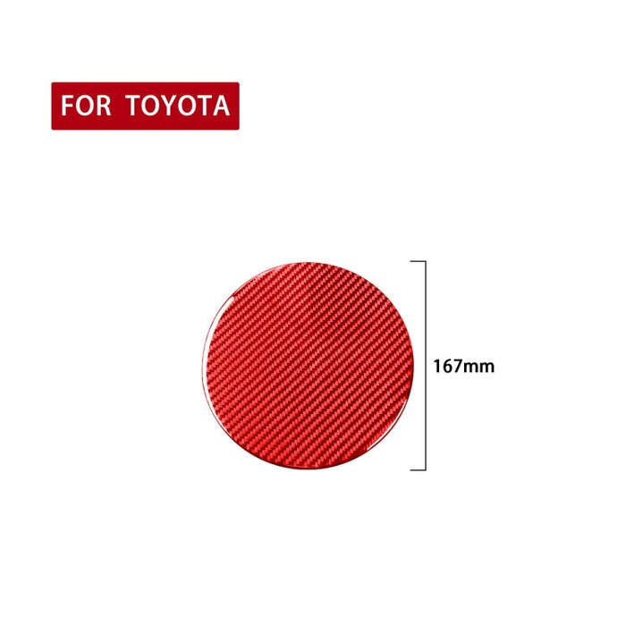 Carbon Fiber Car Fuel Tank Cap Decorative Sticker for Toyota Tundra 2014-2018,Left and Right Driv...
