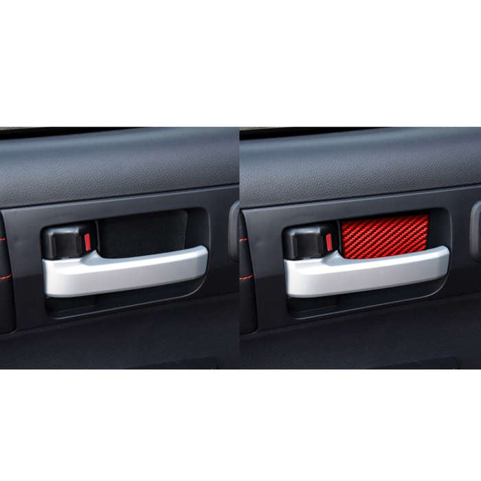4 PCS / Set Carbon Fiber Car Inner Door Bowl Decorative Sticker for Toyota Tundra 2014-2018,Left ...