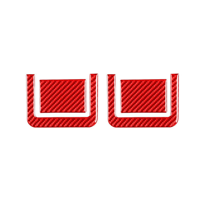 4 PCS / Set Carbon Fiber Car Rear Seat Adjustment Panel Decorative Sticker for Toyota Tundra 2014...