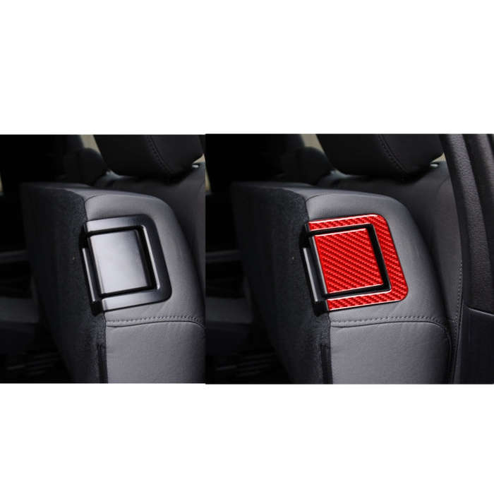 4 PCS / Set Carbon Fiber Car Rear Seat Adjustment Panel Decorative Sticker for Toyota Tundra 2014...
