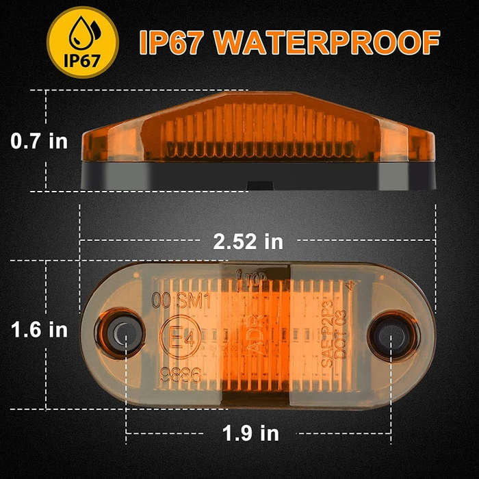 10 PCS MK-019 Car / Truck 6LEDs Side Marker Indicator Lights Bulb Lamp (White Light)