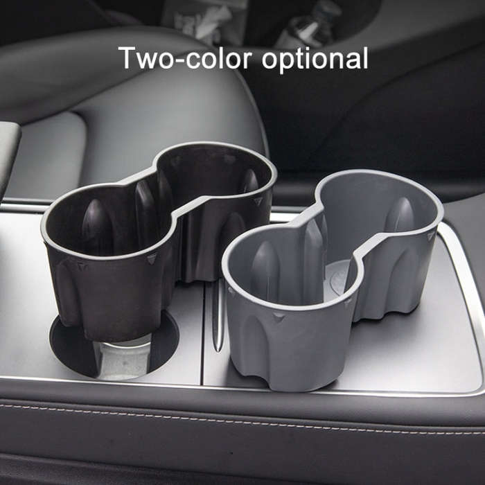 SHUNWEI SD-1054 Car Water Cup Holder for Tesla Model 3 / Y 2021-2022(Black)