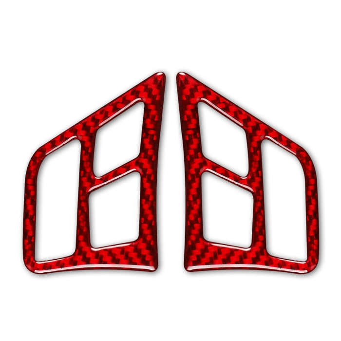 2 PCS Set for BMW 3 Series E90 Carbon Fiber Car Steering Wheel Button Frame Decorative Sticker,Le...