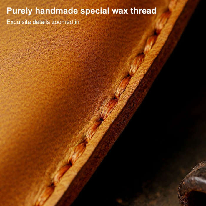 For Land Rover Car Cowhide Leather Key Protective Cover Key Case (Brown)