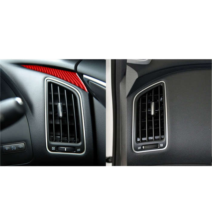 Car Carbon Fiber Dashboard Left Side Decorative Sticker for Infiniti Q50 2014-2020, Right Drive (...