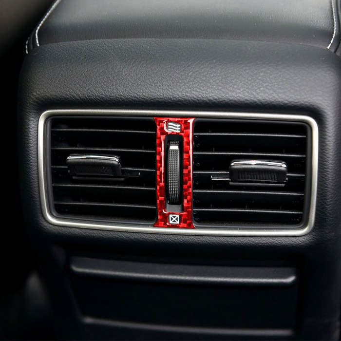 Car Carbon Fiber Rear Air Outlet Decorative Sticker for Infiniti Q50 2014-2020, Left and Right Dr...