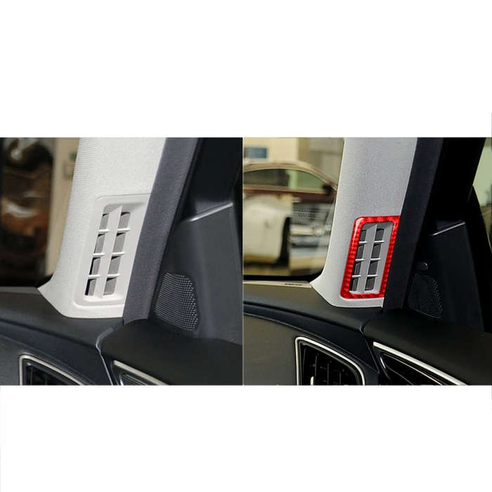 Car Carbon Fiber A-pillar Air Outlet Decorative Sticker for Infiniti Q50 2014-2020, Left and Righ...