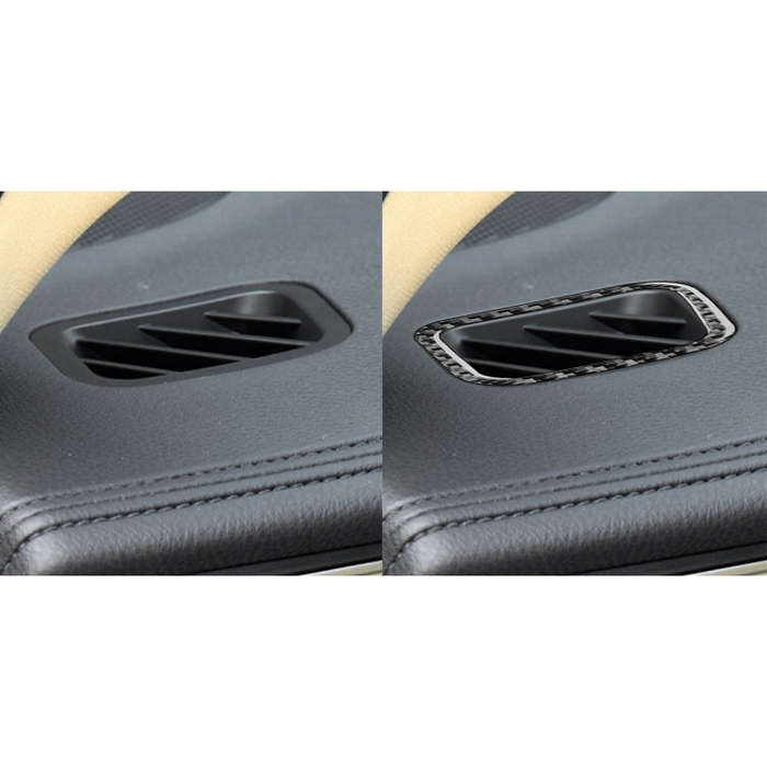 Car Carbon Fiber Dashboard Air Outlet Decorative Sticker for Toyota Highlander 2014-2019, Left Drive