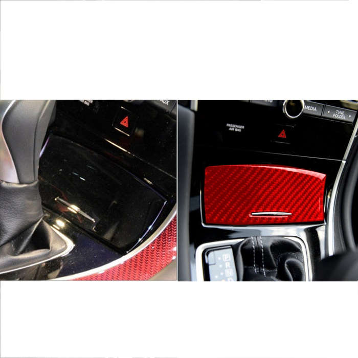 Car Carbon Fiber Gear Panel Ashtray Decorative Sticker for Infiniti Q50 2014-2020, Left and Right...