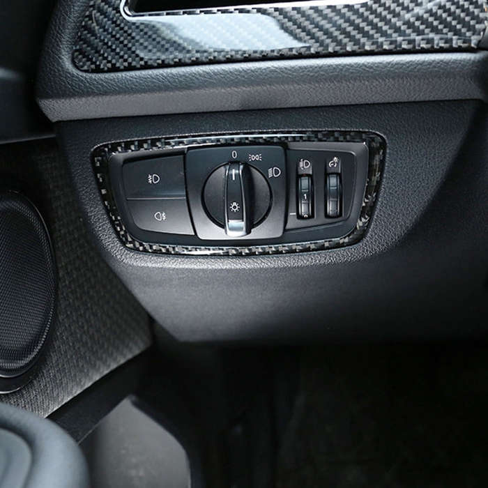 Car Headlight Switch Decorative Sticker for BMW F52 1 Series Sedan 2017-2019, Left Drive
