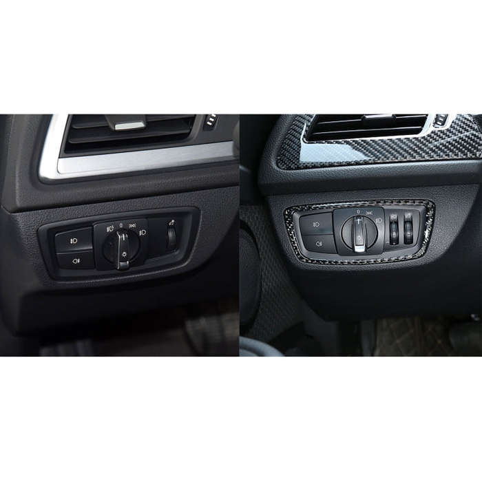 Car Headlight Switch Decorative Sticker for BMW F52 1 Series Sedan 2017-2019, Left Drive