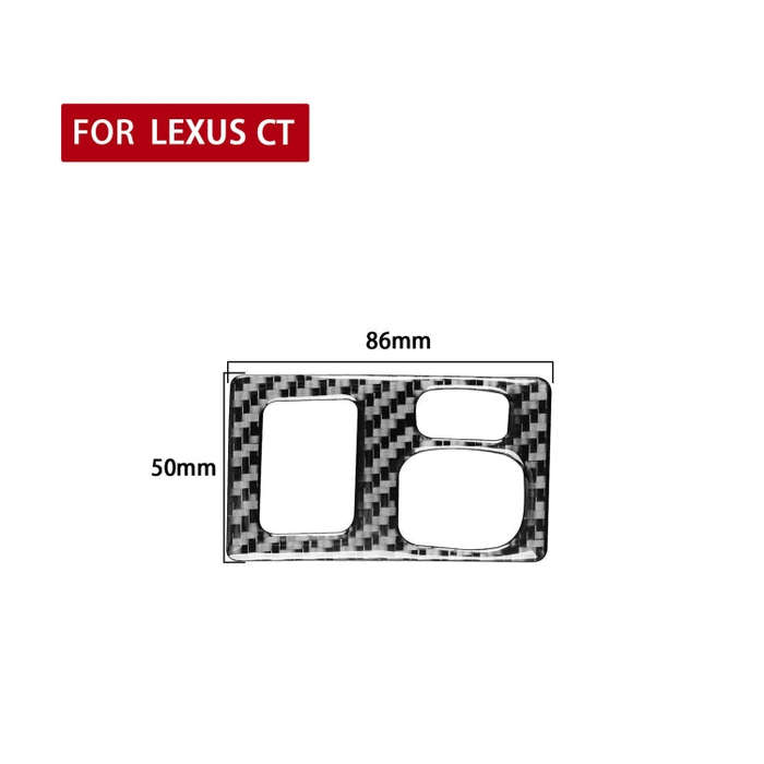 Car Carbon Fiber Dashboard Adjustment Frame Decorative Sticker for Lexus CT 2011-2017, Left Drive