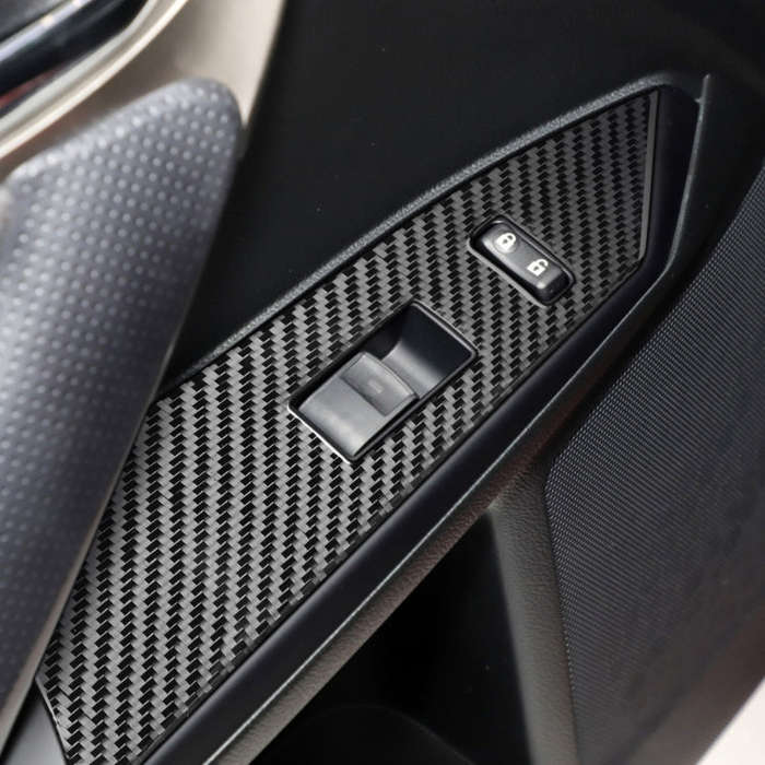 Car Carbon Fiber Window Lift Decorative Sticker for Lexus CT 2011-2017, Right Drive