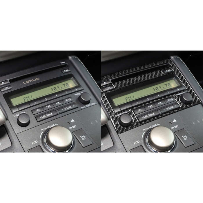 Car Carbon Fiber CD Panel A Decorative Sticker for Lexus CT 2011-2017, Left and Right Drive