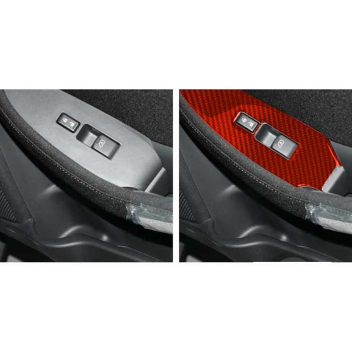 Car Carbon Fiber Vice Driving Side Door Lift Control Decorative Sticker for Nissan 370Z / Z34 200...