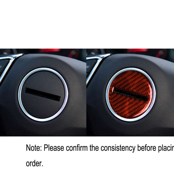 Car Carbon Fiber Steering Wheel Logo Decorative Sticker for Chevrolet Camaro 2017-2019, Left and ...
