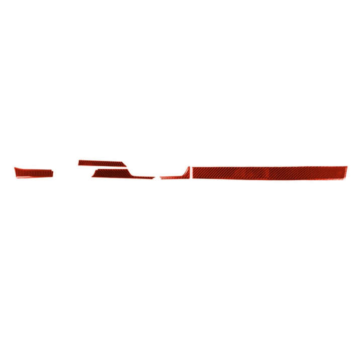 Car Carbon Fiber Center Control Decorative Sticker for Chevrolet Camaro 2017-2019, Left Drive (Red)