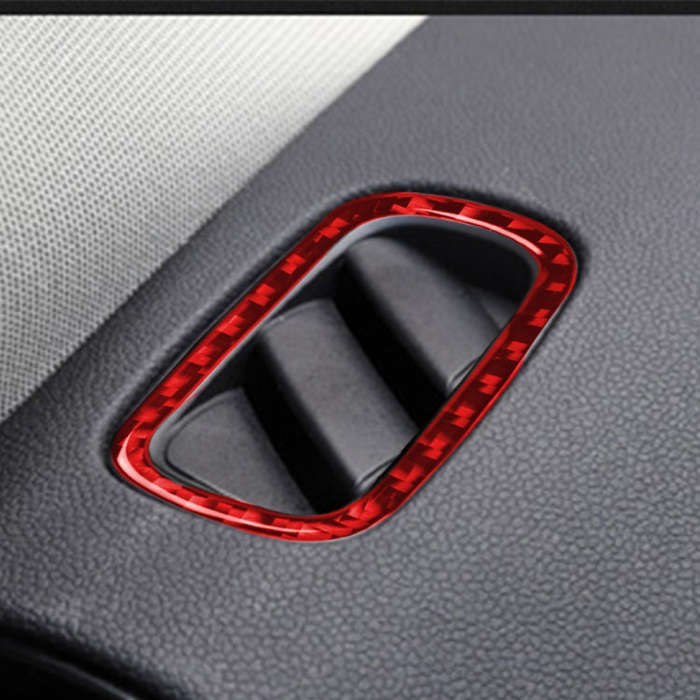 Car Carbon Fiber Air Outlet Frame Decorative Sticker for BMW Mini F60, Left and Right Drive Unive...