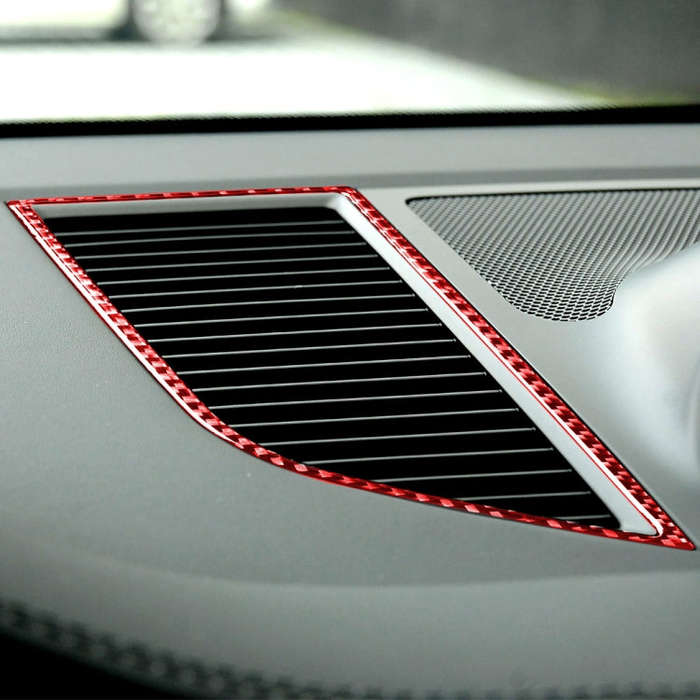Car Carbon Fiber Dashboard Air Outlet Panel Decorative Sticker for Porsche Macan 2014-2021, Left ...