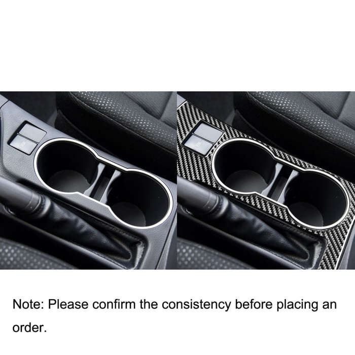 Car Carbon Fiber Rear Water Cup Holder Panel A Decorative Sticker for Toyota Corolla / Levin 2014...