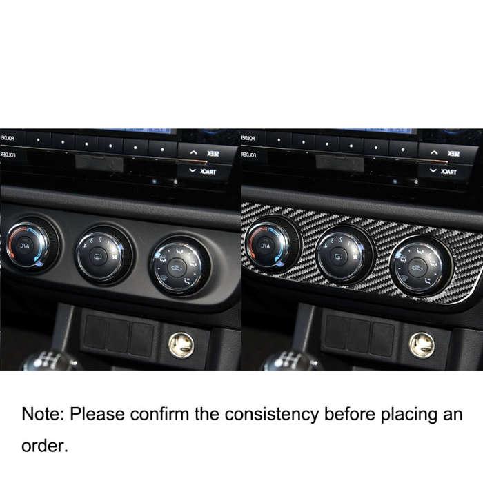 Car Carbon Fiber Air Conditioning Switch Panel Decorative Sticker for Toyota Corolla / Levin 2014...