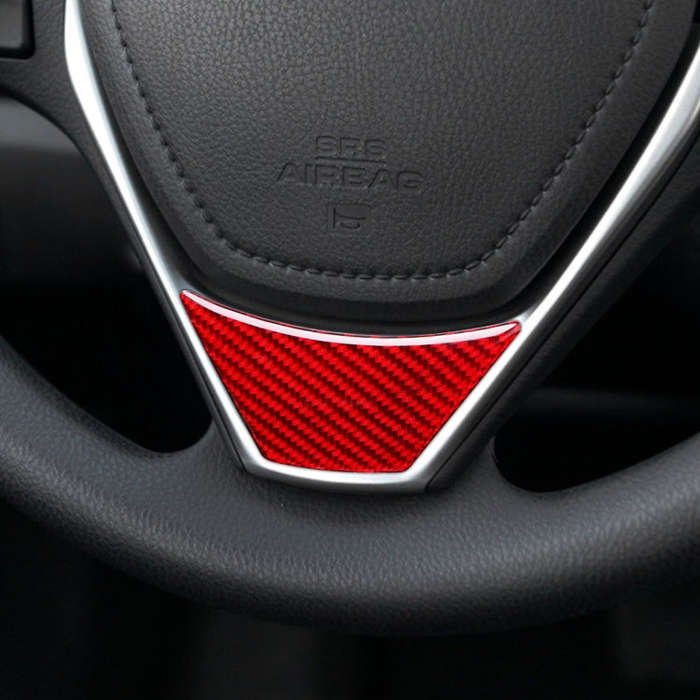 Car Carbon Fiber Steering Wheel Decorative Sticker for Toyota Corolla / Levin 2014-2018, Left and...