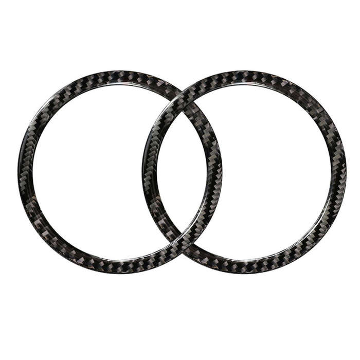 2 PCS Car Carbon Fiber Horn Ring Solid Color Decorative Sticker for BMW G01 X3 2018-2020 / G02 X4...