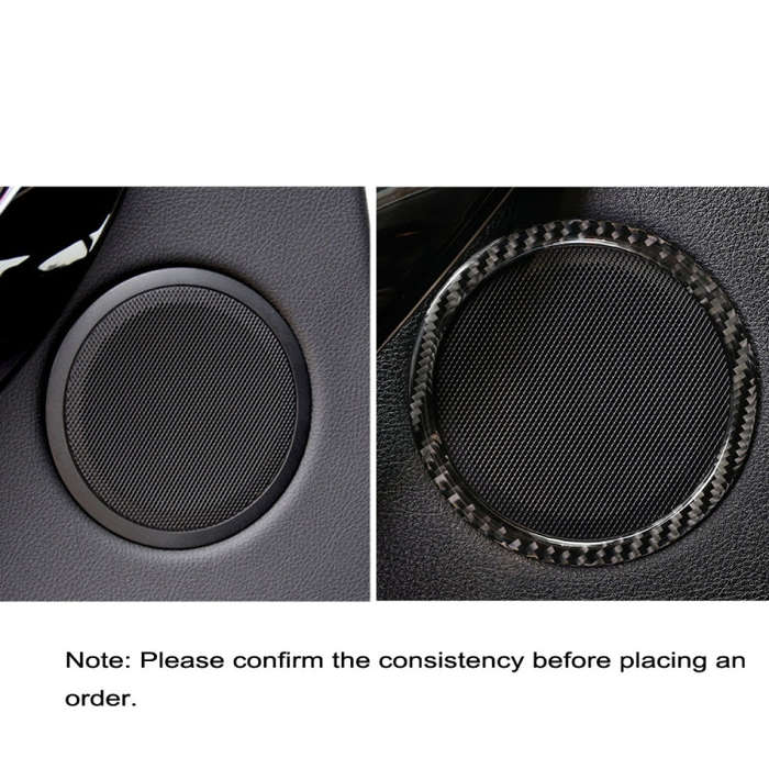 2 PCS Car Carbon Fiber Horn Ring Solid Color Decorative Sticker for BMW G01 X3 2018-2020 / G02 X4...
