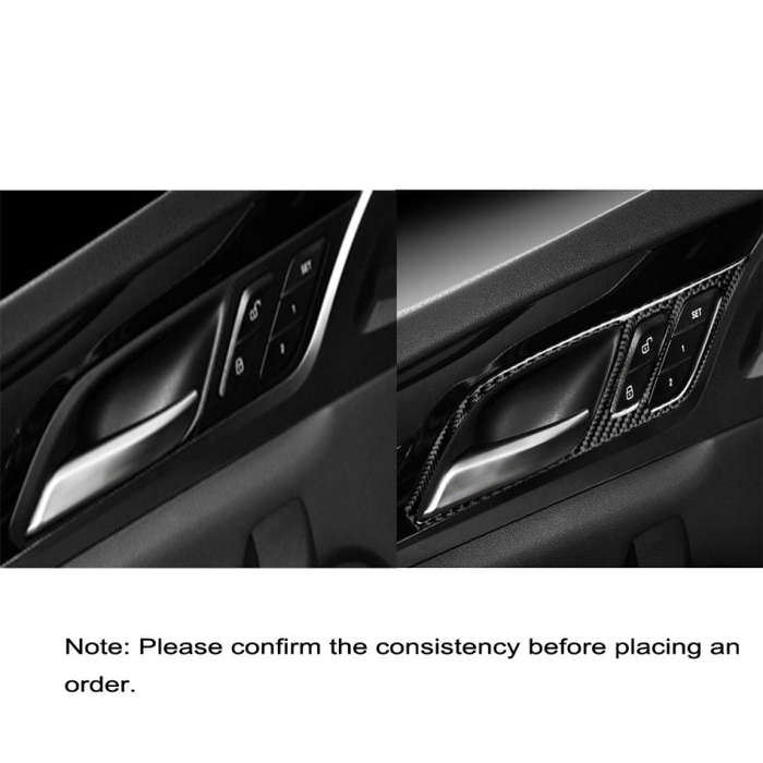 Car Carbon Fiber Inner Door Handle Solid Color Decorative Sticker for BMW G01 X3 2018-2020 / G02 ...
