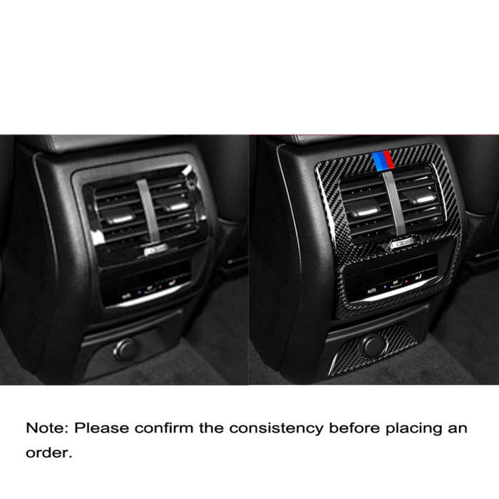 Car Carbon Fiber Rear Air Conditioning Vent 3-color Decorative Sticker for BMW G01 X3 2018-2020 /...