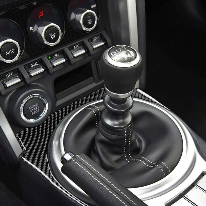 Car Carbon Fiber Gear Decorative Sticker for Subaru BRZ / Toyota 86 2017-2019, Left Drive