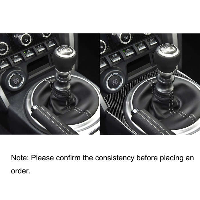 Car Carbon Fiber Gear Decorative Sticker for Subaru BRZ / Toyota 86 2017-2019, Left Drive