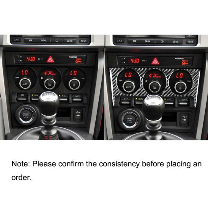 Car Carbon Fiber Air Conditioning Button A Decorative Sticker for Subaru BRZ / Toyota 86 2017-201...
