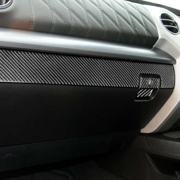 3 PCS / Set Carbon Fiber Car Co-pilot Glove Box Decorative Sticker for Toyota Tundra 2014-2018, R...
