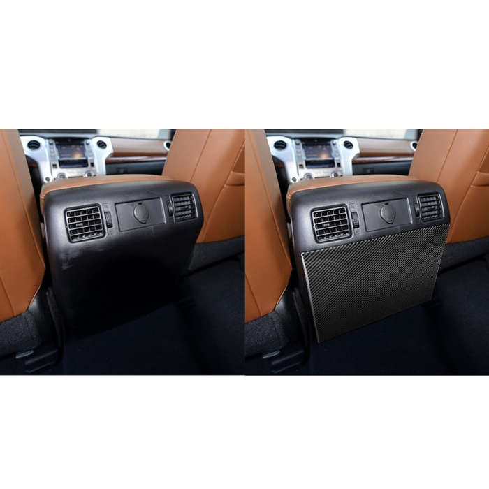 Carbon Fiber Car Rear Exhaust Air Outlet Anti-kick Panel Decorative Sticker for Toyota Tundra 201...