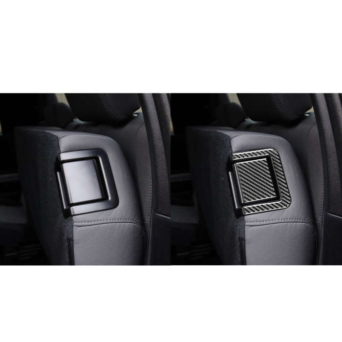 4 PCS / Set Carbon Fiber Car Rear Seat Adjustment Panel Decorative Sticker for Toyota Tundra 2014...