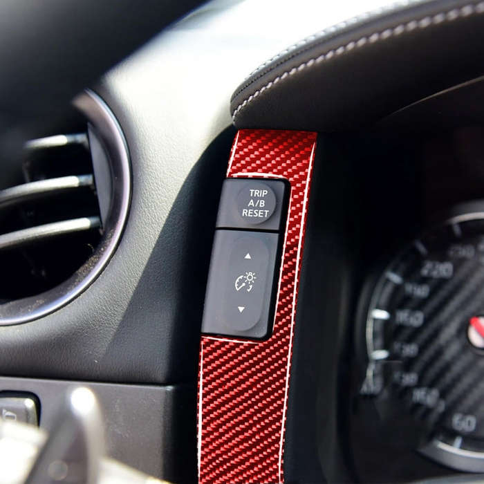 2 PCS / Set Carbon Fiber Car Speedometer Decorative Sticker for Nissan GTR R35 2008-2016, Left an...