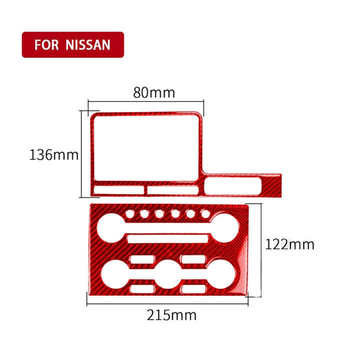 2 PCS / Set Carbon Fiber Car Navigation Instrument Decorative Sticker for Nissan GTR R35 2008-201...