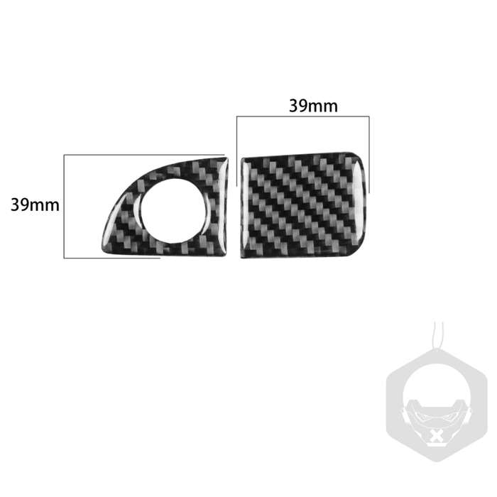 Carbon Fiber Car Co-pilot Storage Handle Decorative Sticker for Dodge Challenger 2015 to Now, Lef...