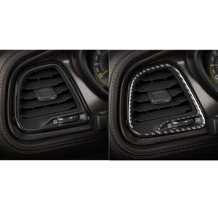Carbon Fiber Car Instrument Left Air Outlet Decorative Sticker for Dodge Challenger 2015 to Now, ...