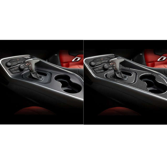 3 PCS / Set Carbon Fiber Car Central Control Gear Decorative Sticker for Dodge Challenger 2015 to...