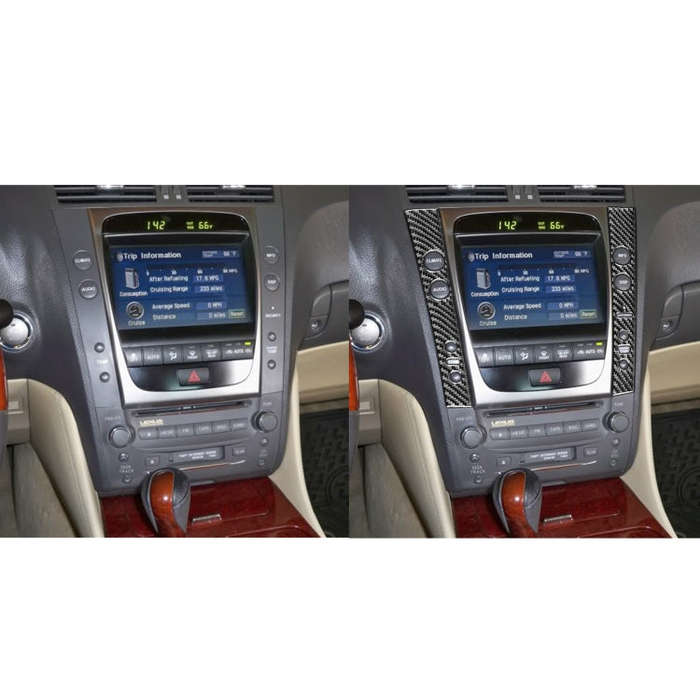 2 PCS / Set Carbon Fiber Car Central Control Panel A Version Decorative Sticker for Lexus GS 2006...