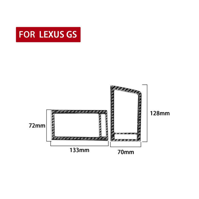 2 PCS / Set Carbon Fiber Car Left and Right Air Outlets Decorative Sticker for Lexus GS 2006-2011...