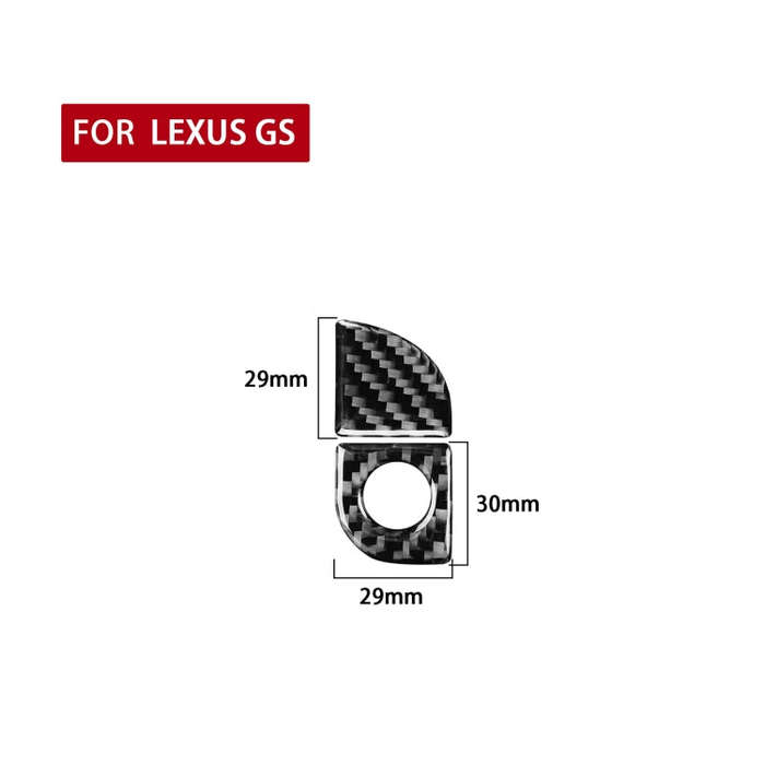 2 PCS / Set Carbon Fiber Car Storage Box Switch Decorative Sticker for Lexus GS 2006-2011,Right D...